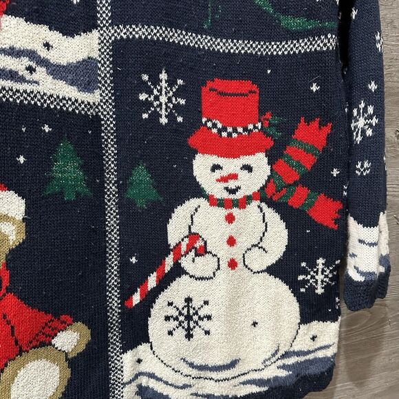 Vintage Festive Nutcracker Ugly Christmas Party Sweater Size Oversized Medium - Picture 3 of 10